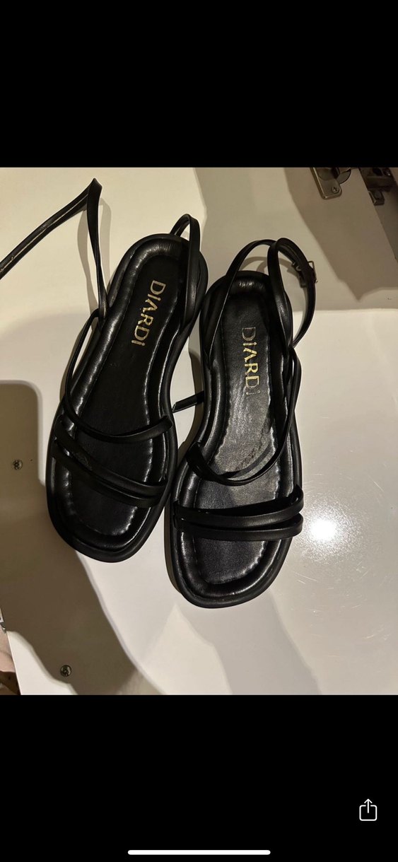 Diger Siyah Minimalist Tokalı Kadın Sandalet - Görsel 4