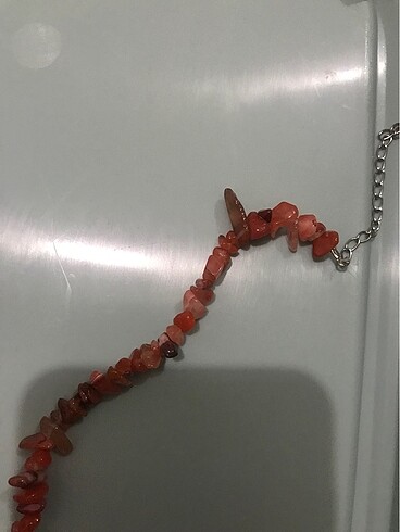 Diğer Kırmızı doğal taş kolye