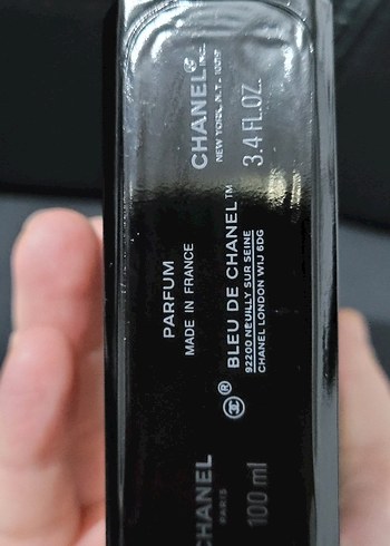 Bleu de Chanel 100 ml Parfüm modeli Erkek Siyah - Görsel 4