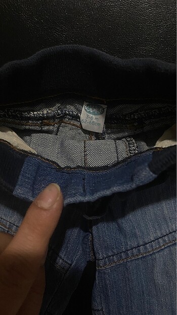 3-6 Ay Beden mavi Renk Bebek kot pantolon