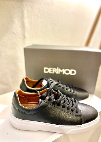44 Beden siyah Renk DERIMOD Siyah Erkek sneaker Ayakkabı