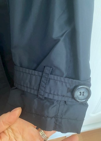 Gri Düğmeli Midi Kadın Trençkot - Görsel 5