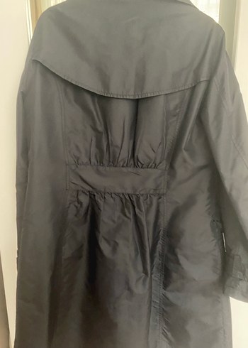 Gri Düğmeli Midi Kadın Trençkot - Görsel 4