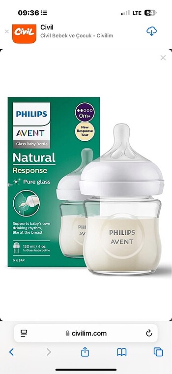 Philips cam biberon
