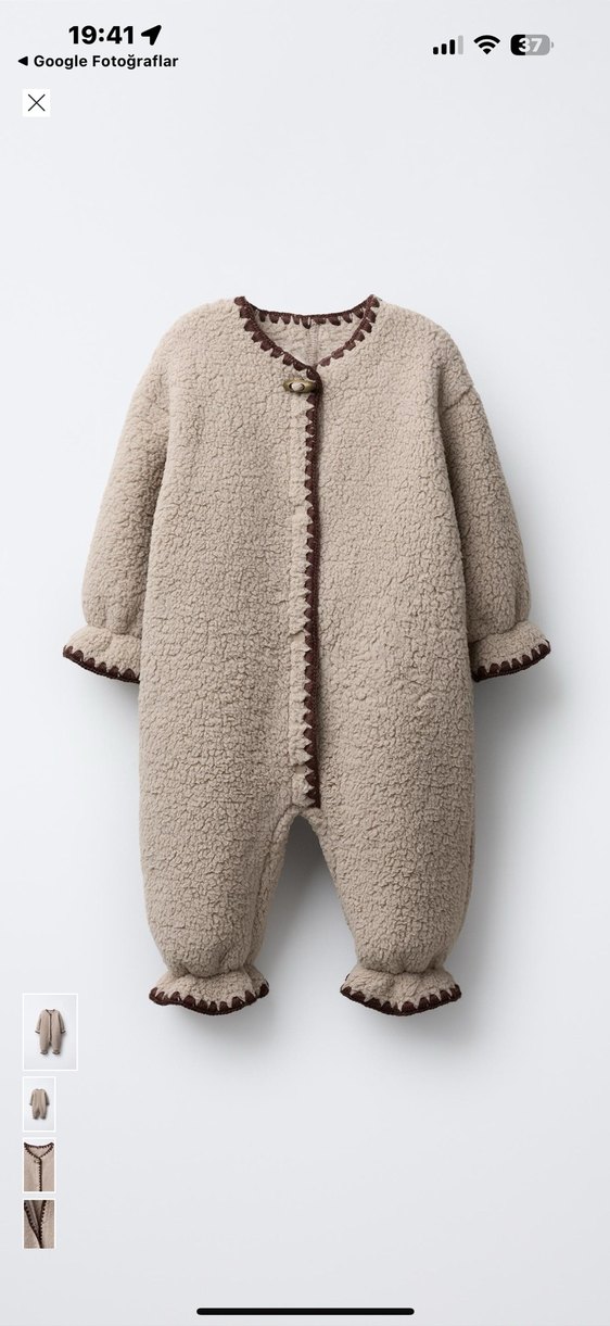 Suni yün bebek tulum - Görsel 2