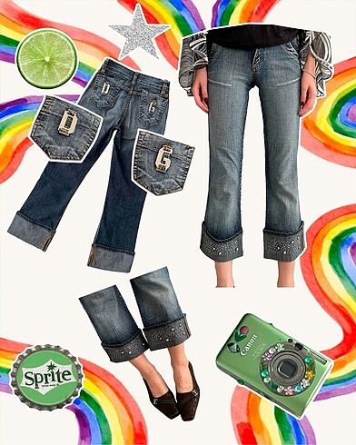 Y2K vintage dolce gabanna pantolon