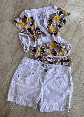 s Beden Vintage Y2K bluz ve şort