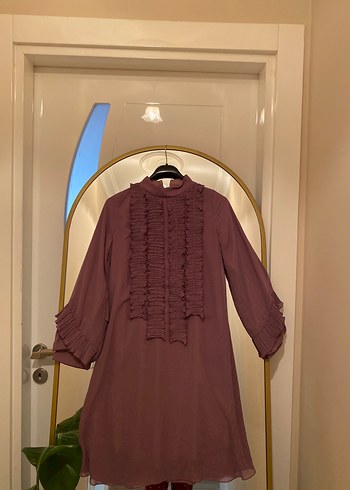 Diğer Bordo Fırfırlı Uzun Kollu Kadın Tunik