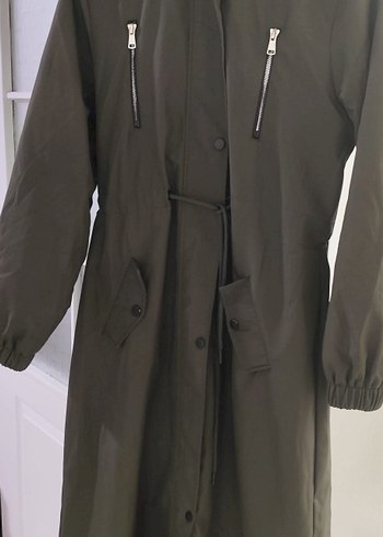 Kürk Detaylı Haki Kadın Mont - Görsel 2