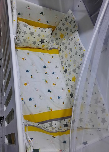 Sara Uyku Seti 70x130 Sarı yan koruma - Görsel 4