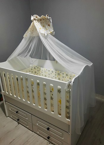 Sara Uyku Seti 70x130 Sarı yan koruma - Görsel 5