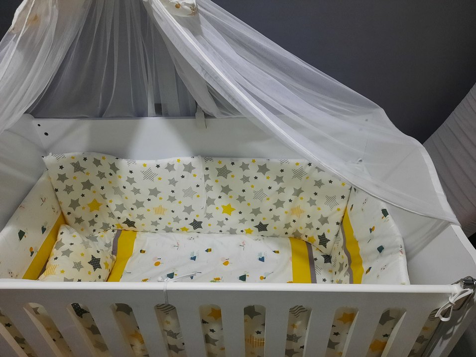 Sara Uyku Seti 70x130 Sarı yan koruma - Görsel 3