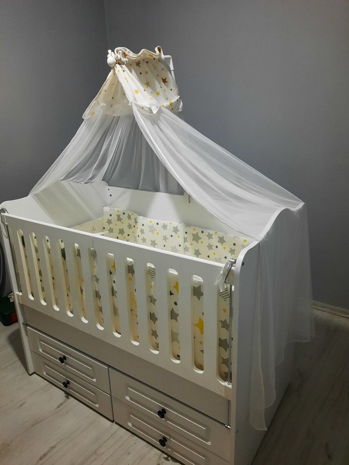 Sara Uyku Seti 70x130 Sarı yan koruma - Görsel 5