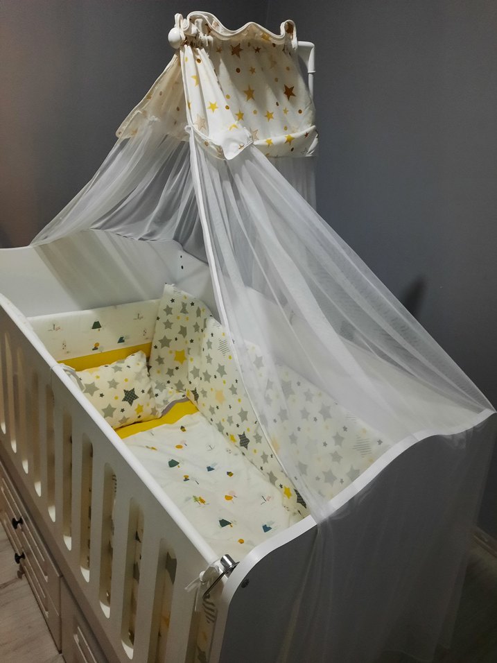 Sara Uyku Seti 70x130 Sarı yan koruma - Görsel 2