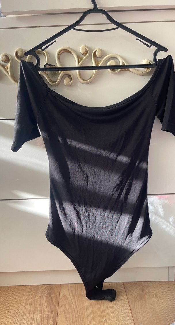 Siyah Drapeli Gotik Kadın Monokini - Görsel 5