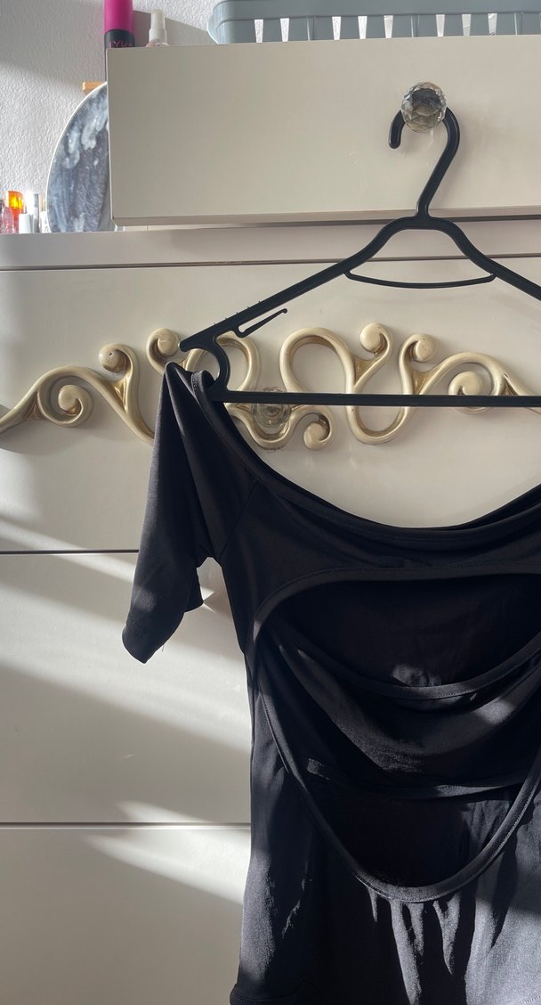 Siyah Drapeli Gotik Kadın Monokini - Görsel 4