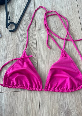Pembe Strappy Kadın Bikini Üstü