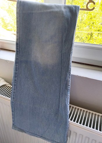 Diğer Geniş Kesim Midi Boy Mavi Kadın Kot Pantolon