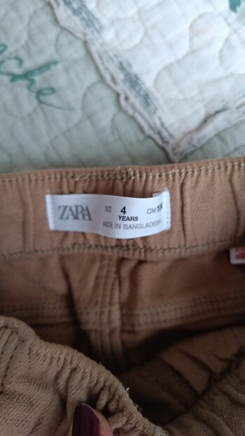 4 Yaş Beden Zara canvas pantolon