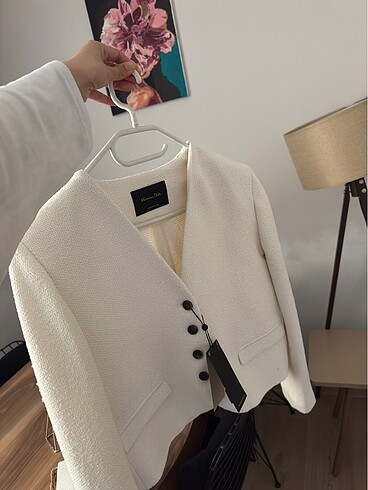 s Beden beyaz Renk Massimo Dutti Blazer Çeket