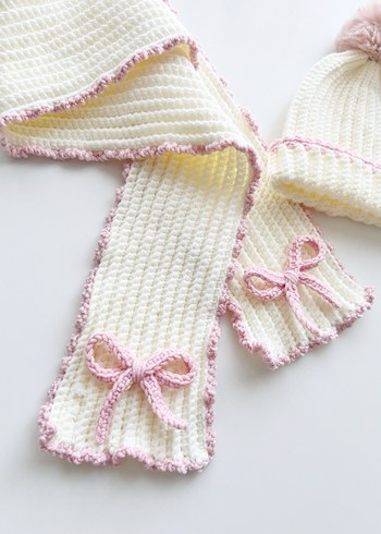 Çocuk Bere ve Atkı Seti - Görsel 4