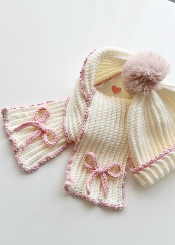 Çocuk Bere ve Atkı Seti - Görsel 3