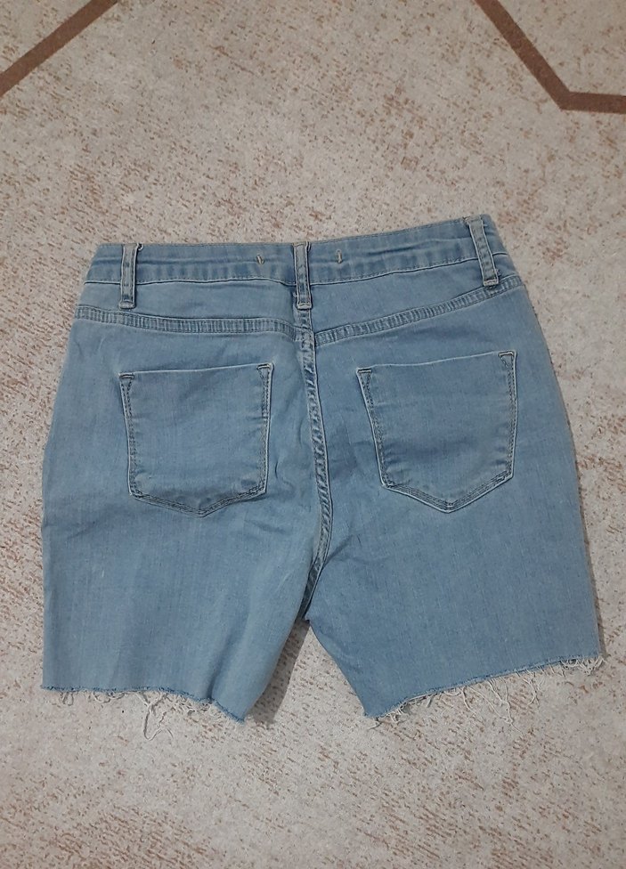 Mavi Mini Denim Şort Addax - Görsel 2