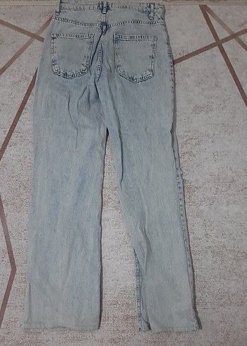 Mavi Bol Kesim Kadın Kot Pantolon - Görsel 2