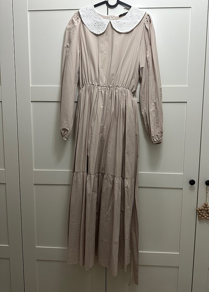 TRENDYOLMİLLA Tesettür elbise bej - Görsel 2