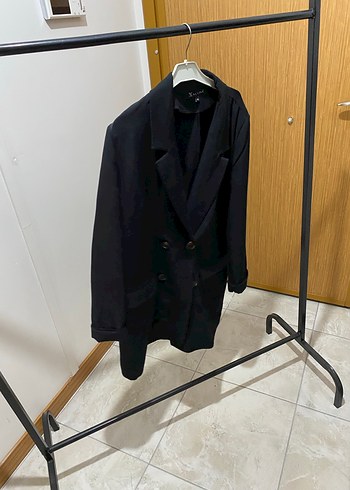 Düğmeli Siyah Kadın Blazer Ceket - Görsel 2