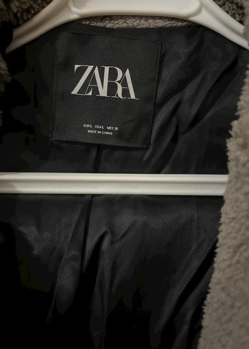 Zara Gri Orjınal zara marka peluş kaban