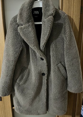 Gri Orjınal zara marka peluş kaban