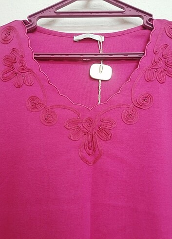 Pembe benye bluz - Görsel 3