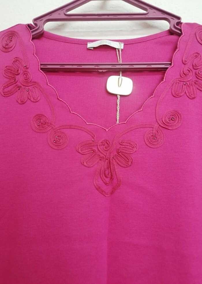 Pembe benye bluz - Görsel 3