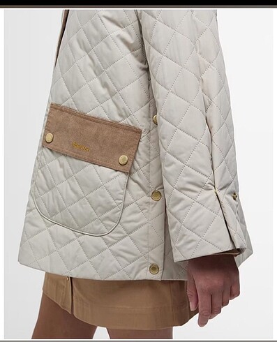 Barbour Corinne Kapitone Mont - Kum - Görsel 5