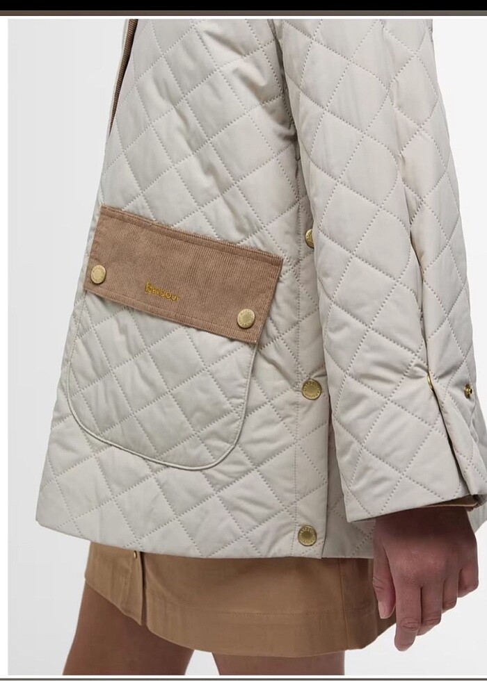 Barbour Corinne Kapitone Mont - Kum - Görsel 5