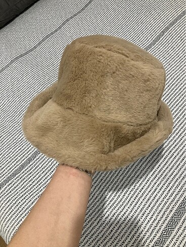 Diğer Camel bej renk pamuklu peluş tüylü şapka