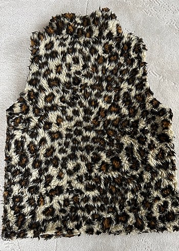 Leopar Desenli Bohem Kadın Yelek - Görsel 2