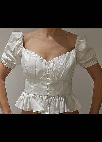 Guess Original Beyaz Pamuklu Bluz M beden 