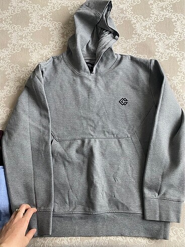 Colin?s erkek gri kapşonlu sweatshirt