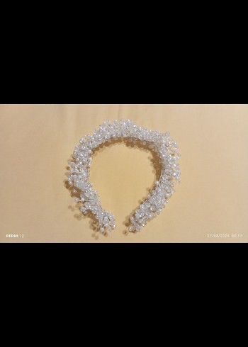 Boncuk Detaylı Bej Kadın Saç Aksesuarı - Görsel 2