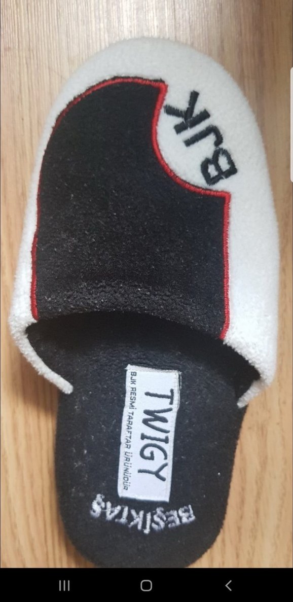 Beyaz Erkek Çocuk Sıcak Kaydırmaz Terlik - Görsel 5