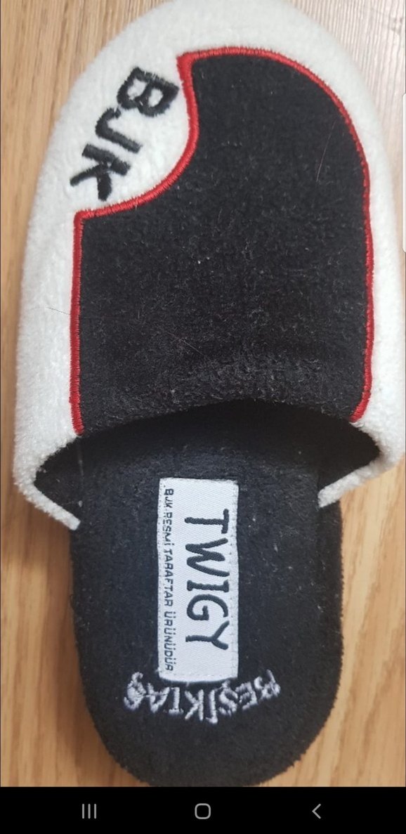 Beyaz Erkek Çocuk Sıcak Kaydırmaz Terlik - Görsel 2