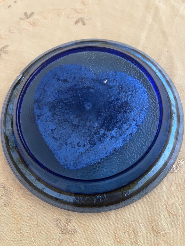 Mavi Nakışlı Vintage Broş - Görsel 2