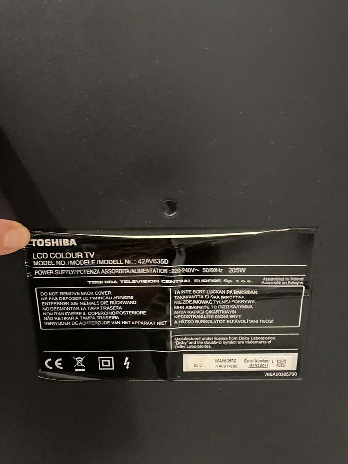 Siyah Toshiba Televiyzon - Görsel 4