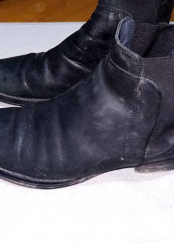 Siyah Deri Tokalı erkek botu - Görsel 6