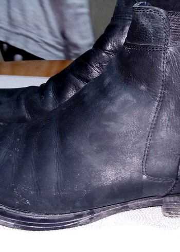 Siyah Deri Tokalı erkek botu - Görsel 5