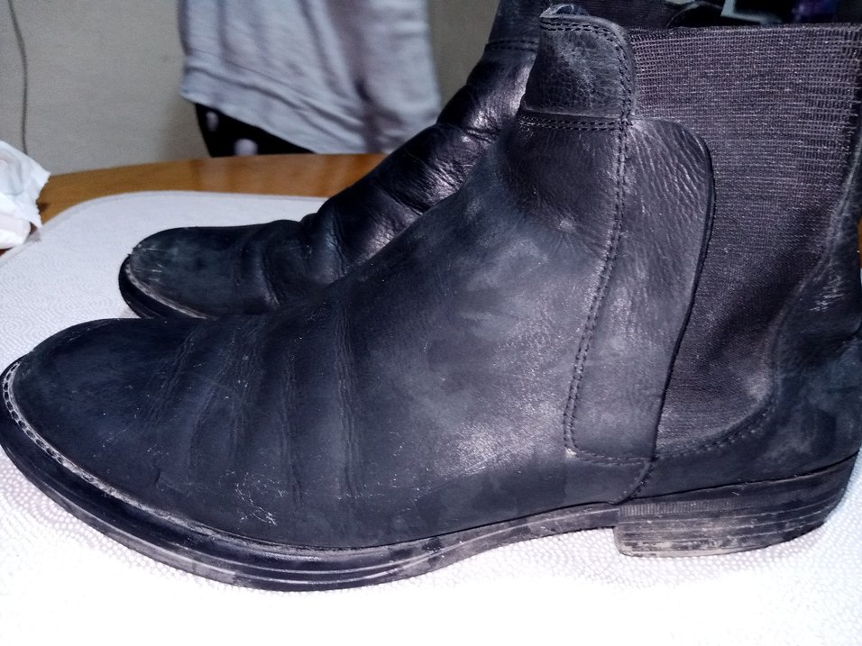 Siyah Deri Tokalı erkek botu - Görsel 5