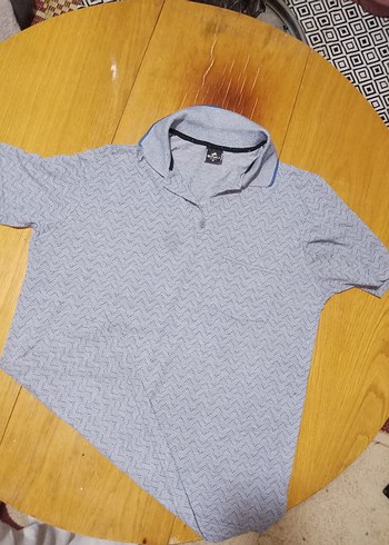 Gri Düğmeli Erkek Polo Tişört - Görsel 2