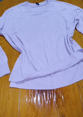 Lila Kadın Keten Salaş Kazak - Görsel 4